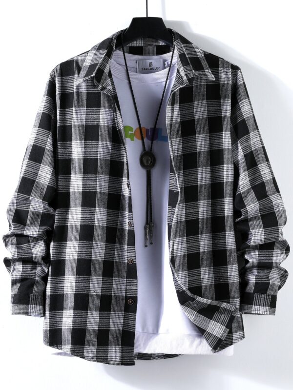 Hypemode Men Plaid Button Up Shirt