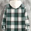 Hypemode Men Plaid Print Pocket Patched Shirt Without Hoodie